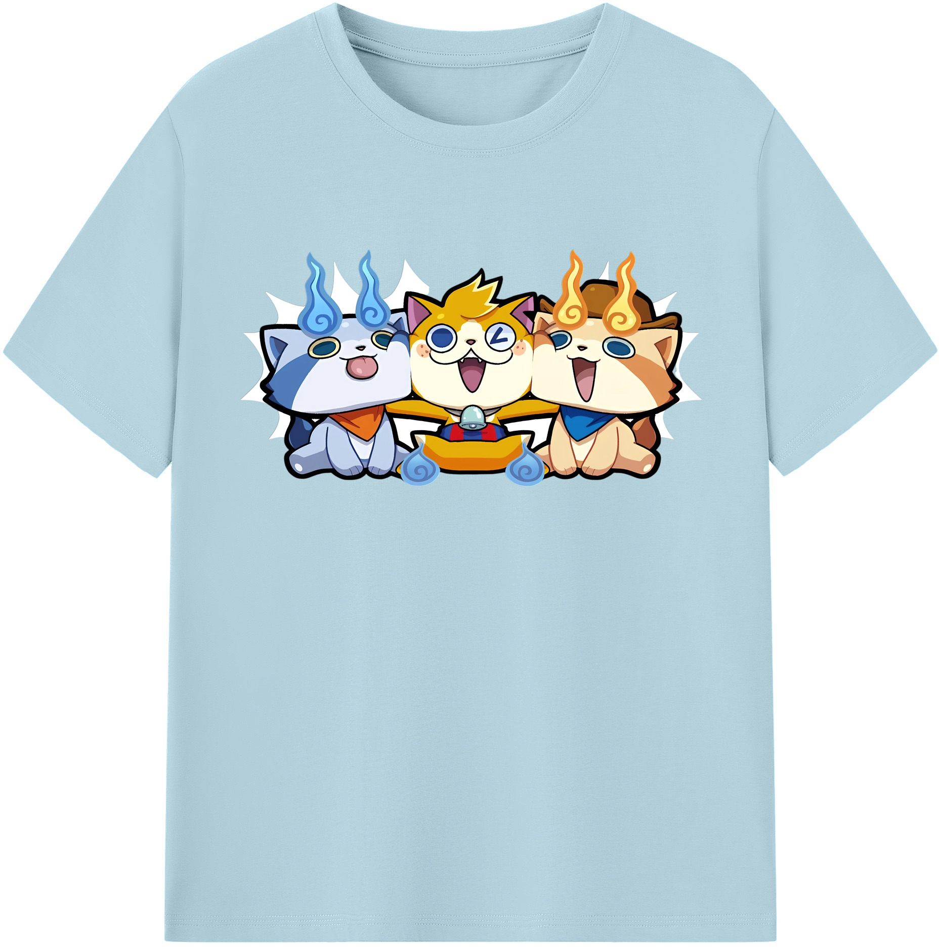 （画像用） 妖怪ウォッチ Yo-kai Watch 綿100％半袖Tシャツ（フロントプリント）